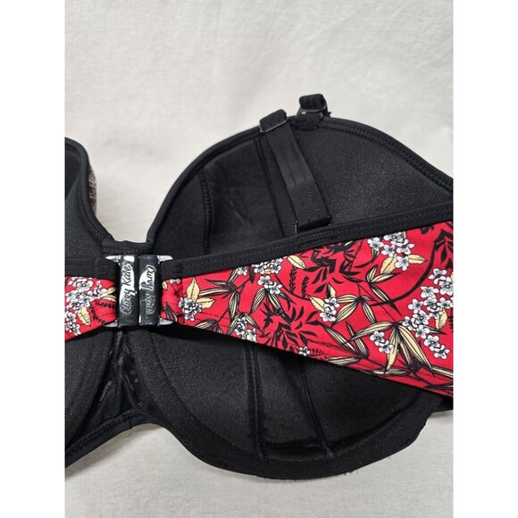 Curvy Kate Maya Bandeau Bikini Top - Red Print Size 36J- NEW WITH TAGS - Picture 5 of 10